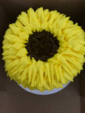 red velvet sunflower cake - vegan dairy and egg free