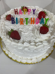White Icing Birthday Cake | Allergy Free White Icing Cakes | Customized Birthday Cake