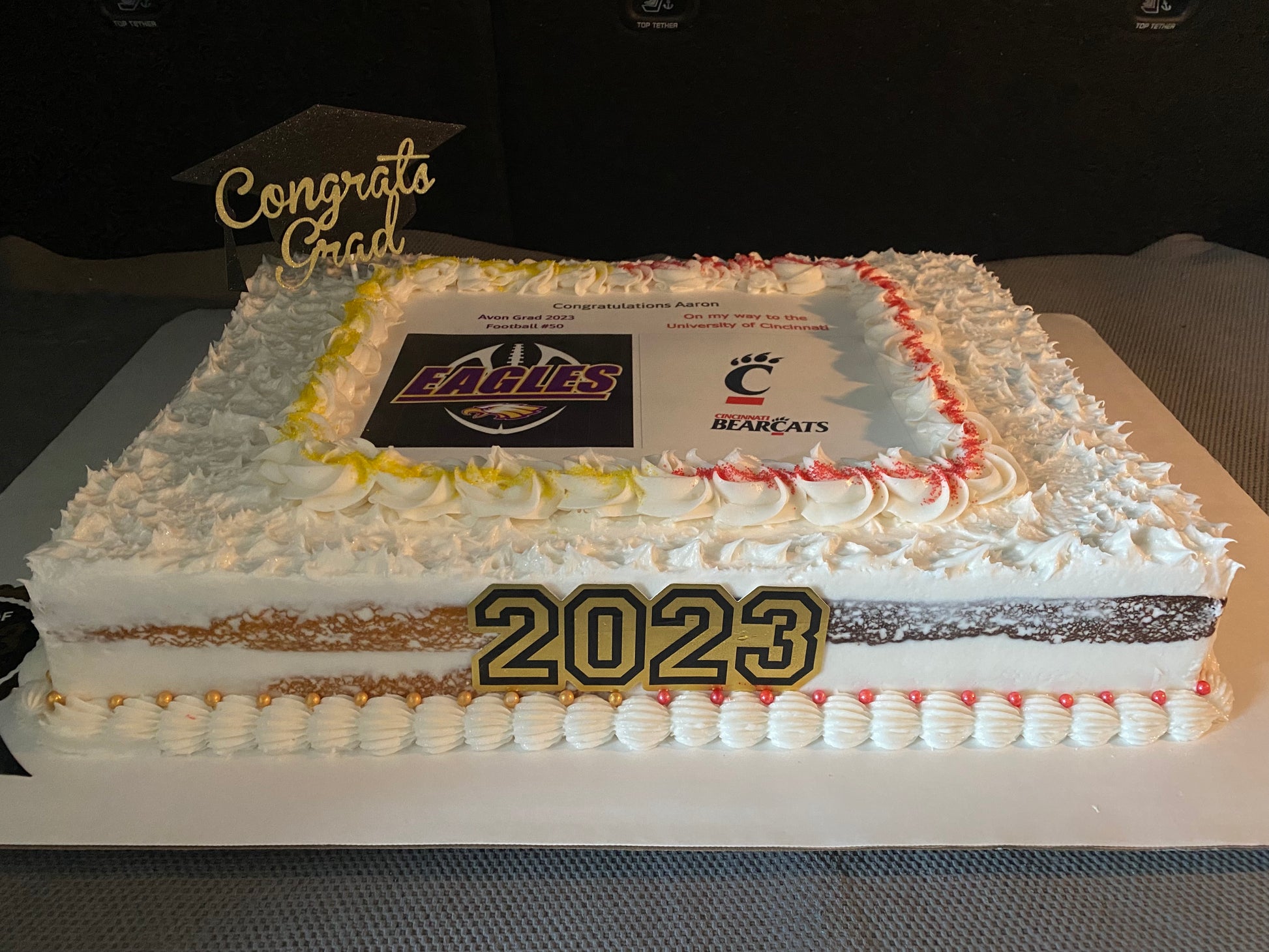 Graduation sheet cake