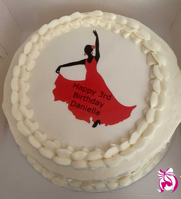 Dancing Girl Birthday Cake - Delivery only