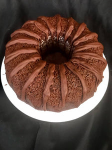 Vegan Belgium Chocolate Bundt Cake with Chocolate Drizzle 9 inch Round- serves 10-14